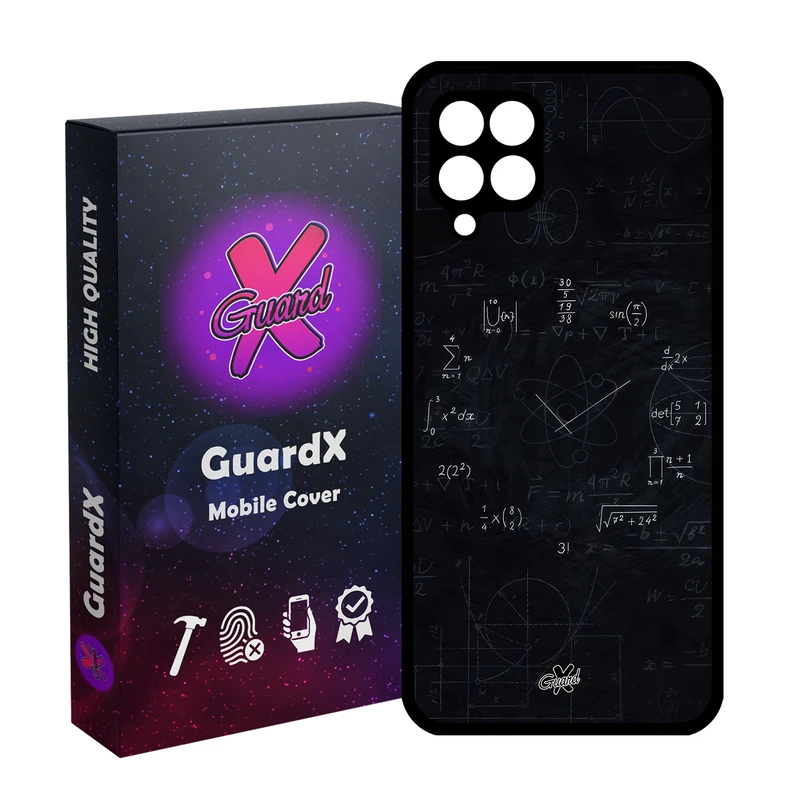 کاور گارد ایکس طرح ریاضی مدل Glass10631 مناسب برای گوشی موبایل سامسونگ Galaxy A12/M12/F12