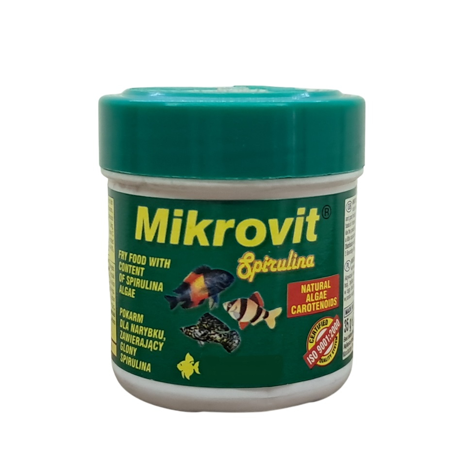 غذای ماهی پودری مدل GM Mikrovit Spirulina وزن 35 گرم
