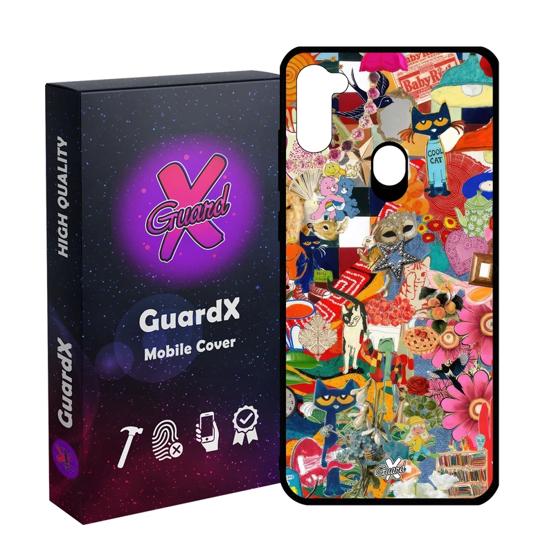 کاور گارد ایکس طرح کلاژ مدل Glass10576 مناسب برای گوشی موبایل سامسونگ Galaxy A11/M11