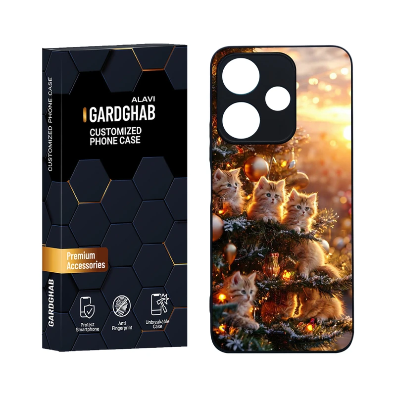 کاور گارد قاب علوی مدل دورژله ای هنری مناسب برای گوشی موبایل شیائومی Redmi 13 4G / 5G