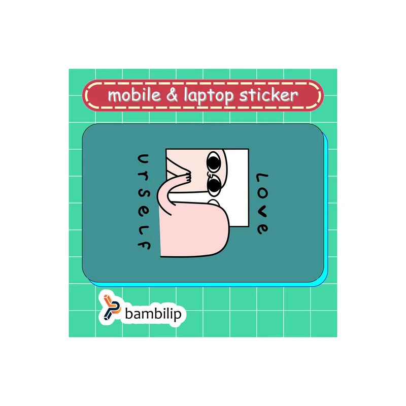 استیکر بامبیلیپ مدل کارت عابر طرح خودتو دوست داشته باش کد 7792176