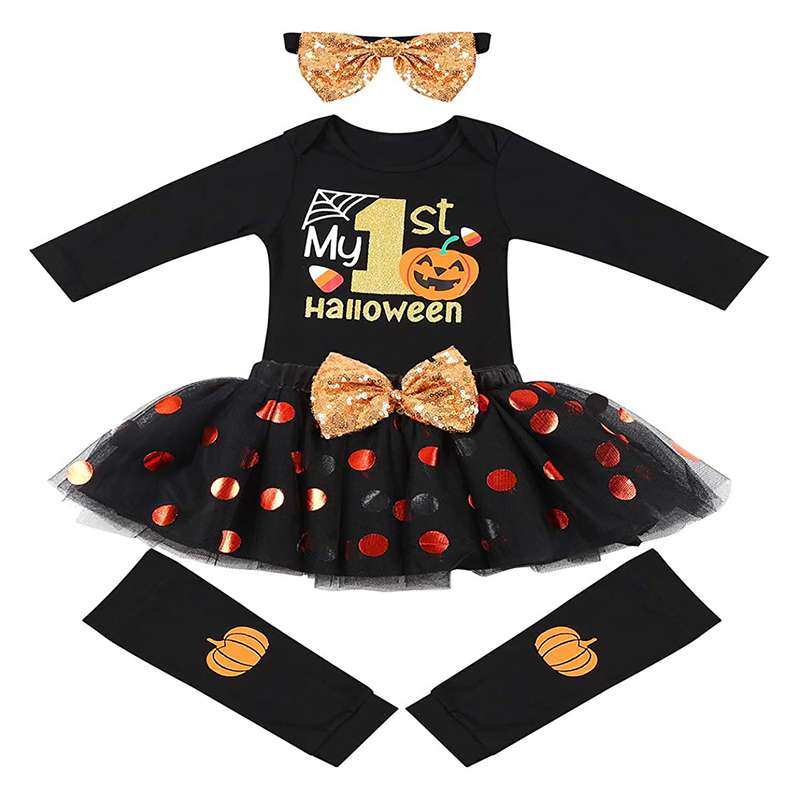ست 4 تکه لباس دخترانه مدل halloween