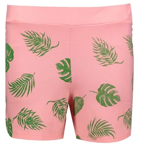 شلوارک زنانه افراتین مدل برگ انجیری رنگ صورتی