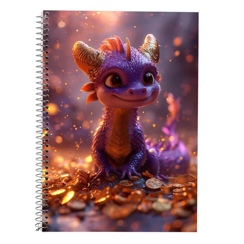 دفتر لغت 50 برگ مدوپد طرح اژدها کد DF16802