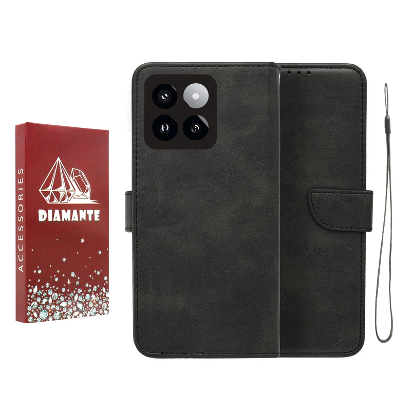 کیف کلاسوری دیامانته مدل Scusa Rd مناسب برای گوشی موبایل شیائومی Mi 14 به همراه بند آویز