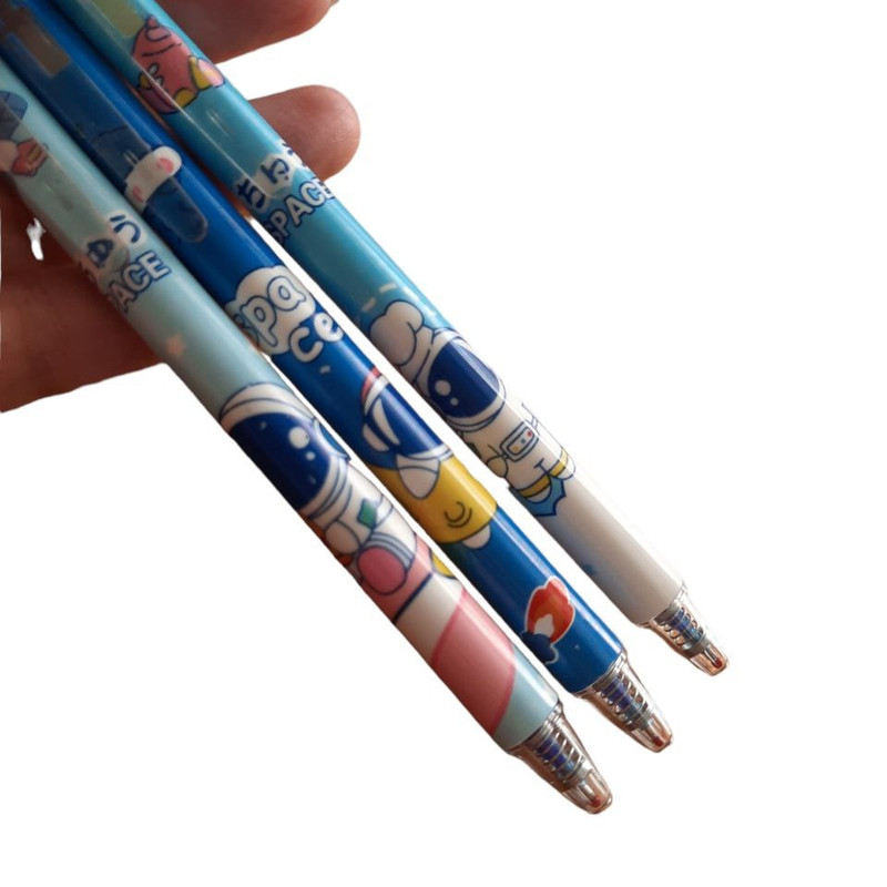 خودکار مدل کلیکی پاک کن دار طرح فضانورد بسته 3 عددی