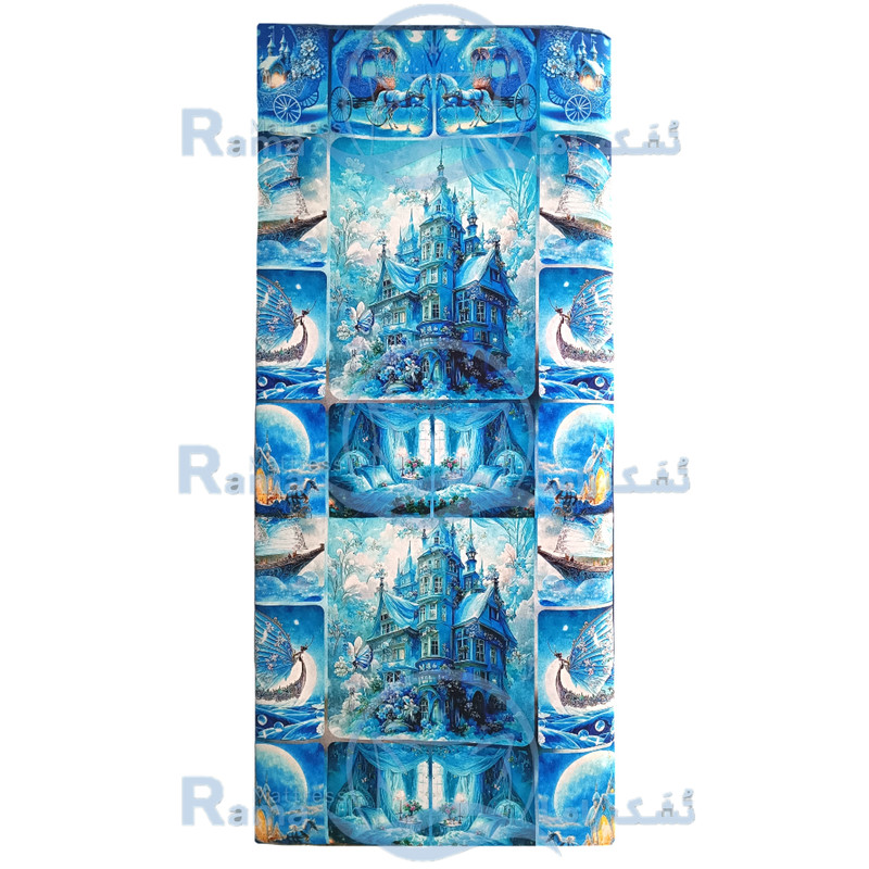 تشک مهمان مدل لوکس طرح قصر رویایی کد 36 یک نفره سایز 90×190 سانتی متر