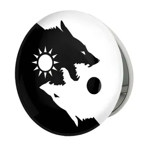 آینه جیبی خندالو طرح یین و یانگ مدل تاشو کد 6219 