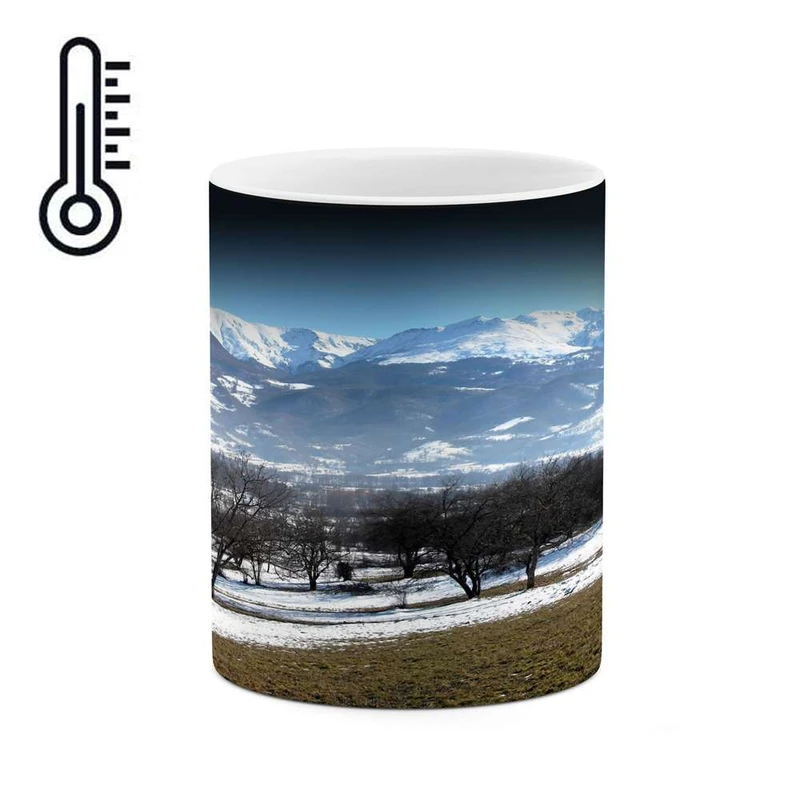 ماگ حرارتی کاکتی مدل منظره برفی کد mgh14969