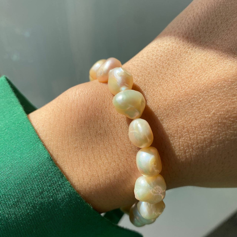 نیم ست نقره زنانه مدل مروارید طبیعی کد MO0024K