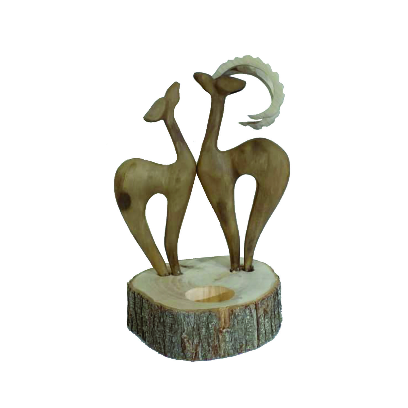 جاشمعی چوبی طرح غزال P09