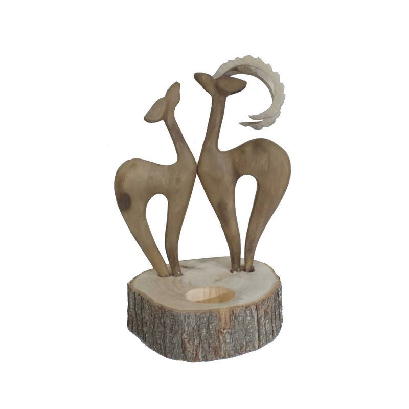 جاشمعی چوبی طرح غزال P09