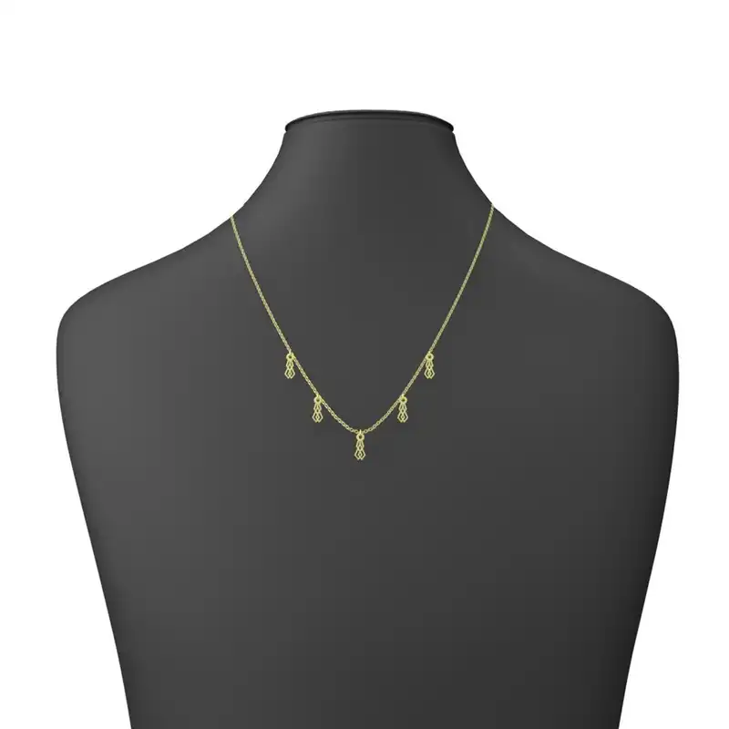 گردنبند طلا 18 عیار زنانه مدوپد مدل هندسی کد RNA10249