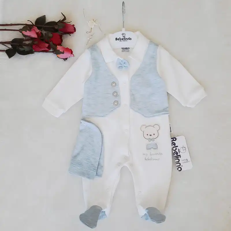 ست سرهمی و کلاه نوزادی ببلینا کد sh28