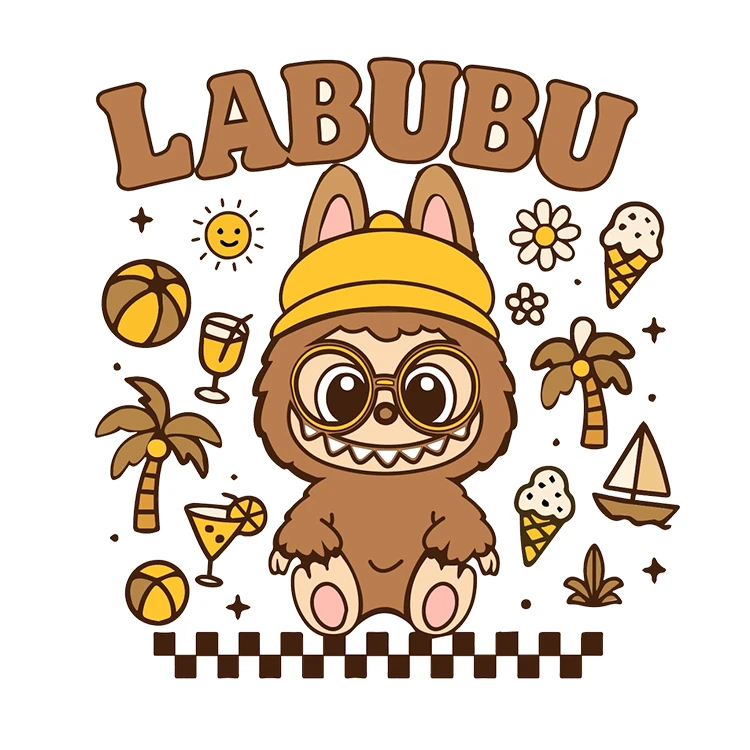 استیکر پارچه و لباس پاد آفرین مدل عروسک لبوبو کد S2331