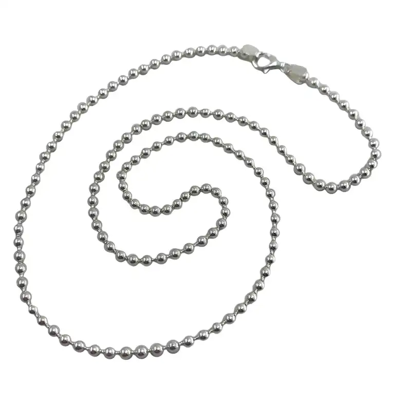 زنجیر نقره زنانه گالری ظهیرالدینی مدل ساچمه ای کد CHM-47