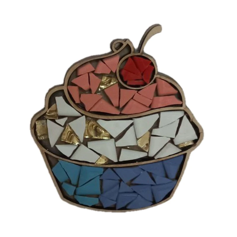 بازی آموزشی طرح نقاشی موزاییک مدل کاپ کیک