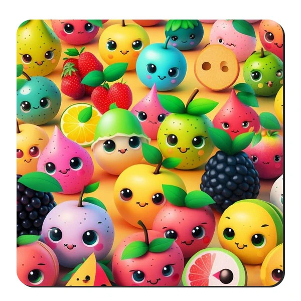  زیر لیوانی طرح میوه های فانتزی کد nzl346