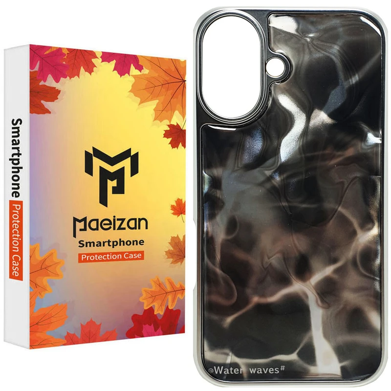 کاور پاییزان مدل Water Waves طرح لاکچری مناسب برای گوشی موبایل اپل IPhone 16