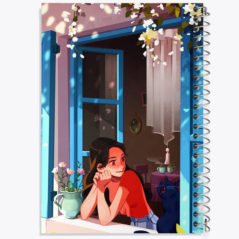 دفتر مشق 100 برگ خندالو طرح دخترانه کد F580