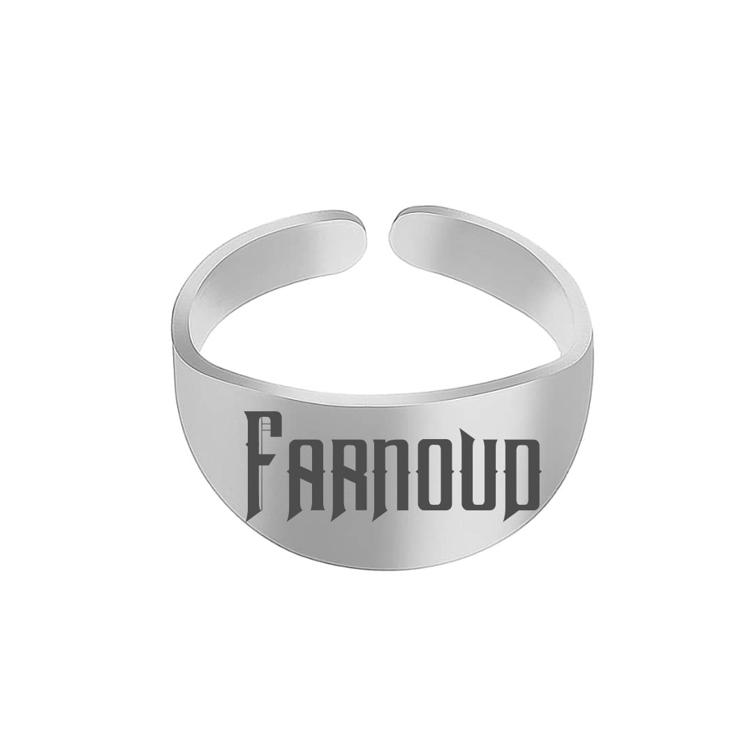 انگشتر نقره مردانه ترمه ۱ مدل فرنود کد 327 RSIL