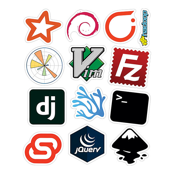 استیکر لپ تاپ توییجین و موییجین طرح برنامه نویسی کد 255 مجموعه 13 عددی