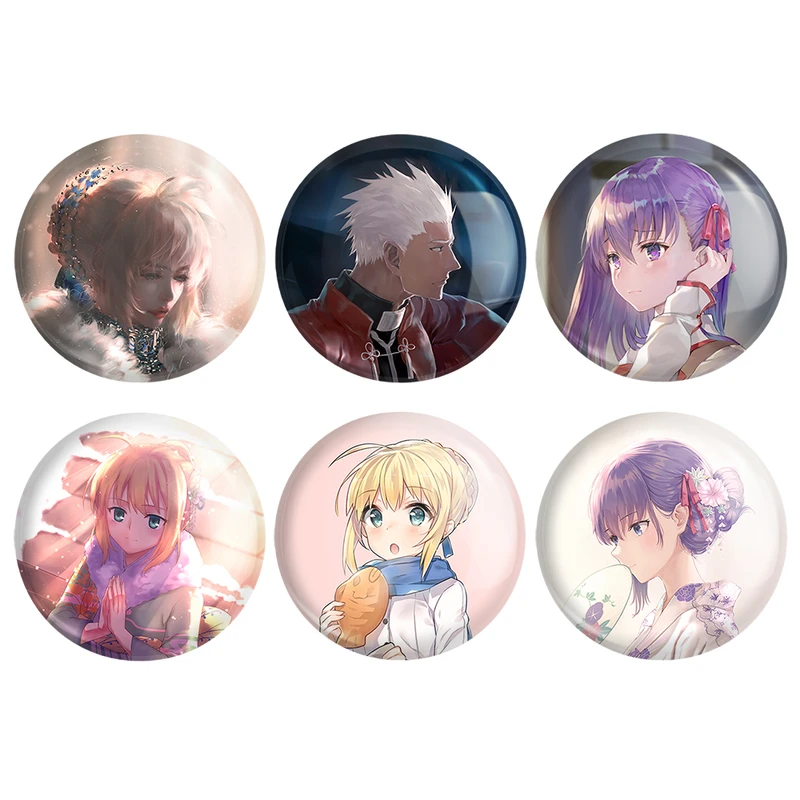 مگنت خندالو طرح انیمه فیت استی نایت Fate Stay Night کد 1401A مجموعه 6 عددی