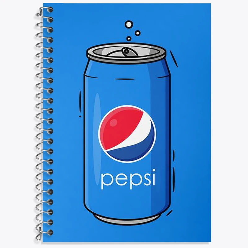 دفتر زبان 50 برگ خندالو مدل دو خط طرح نوشابه پپسی (Pepsi) کد N2150