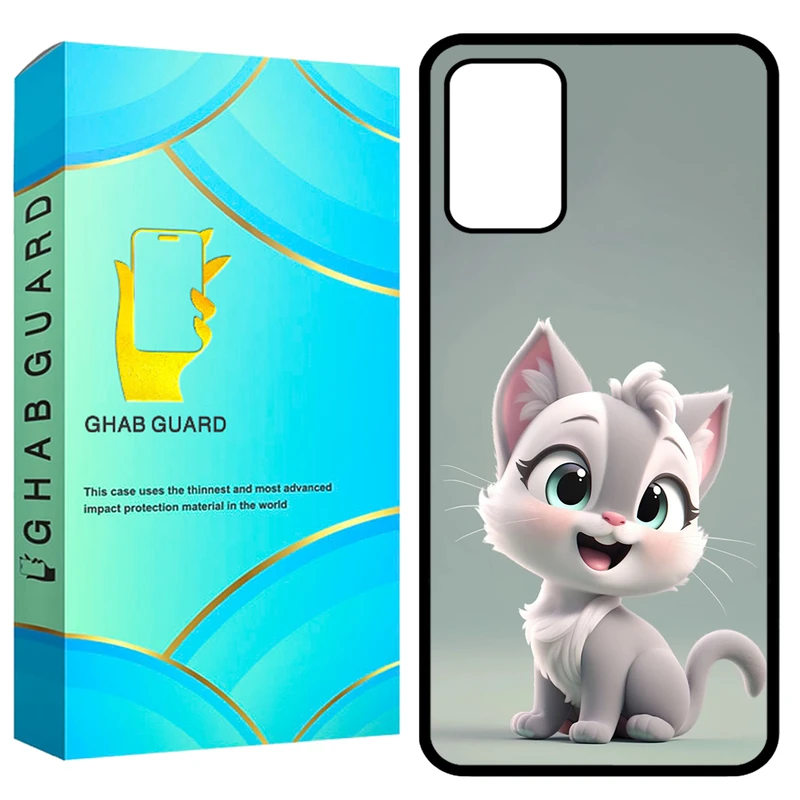کاور قاب گارد طرح گربه مدل GCHPA324 مناسب برای گوشی موبایل سامسونگ Galaxy A32 4G 