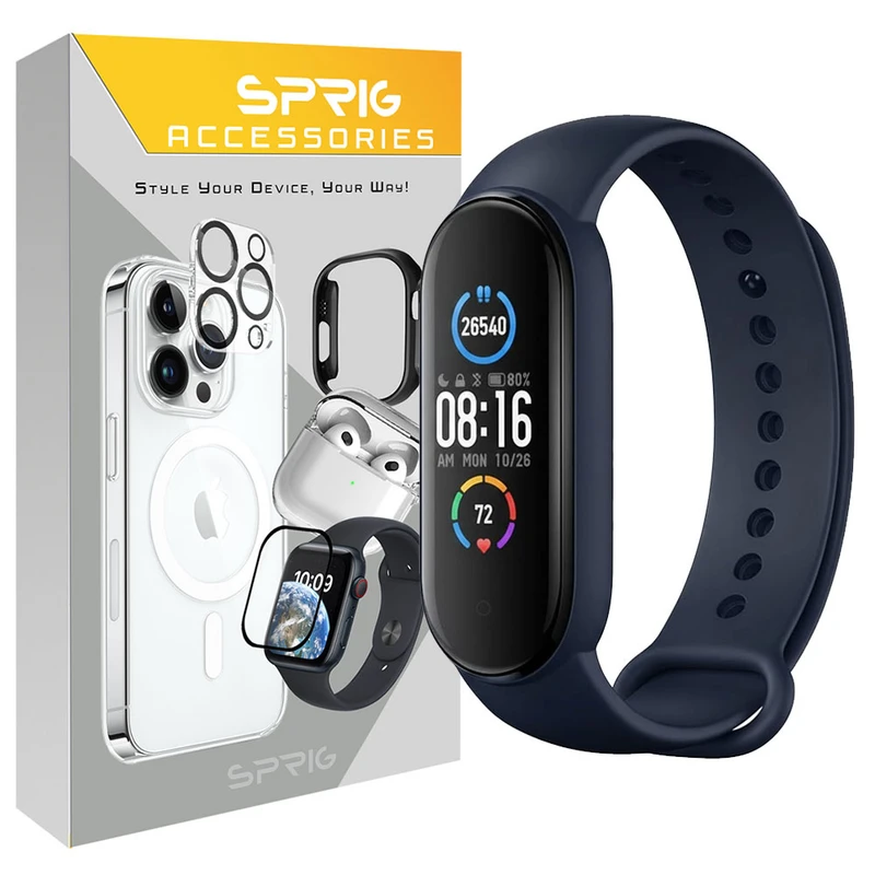 بند اسپریگ مدل Silix-Mi مناسب برای ساعت هوشمند شیائومی Mi band 5/6/7 (12mm)