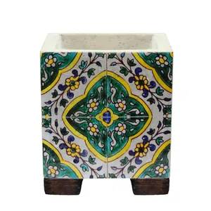 گلدان طرح کاشی کد 02-mim