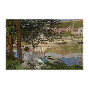 کاغذ کادو ترمه طراحان ایده مدل در ساحل سن، بنکوراز مونه کد art0170 سایز 57x37 سانتی متر