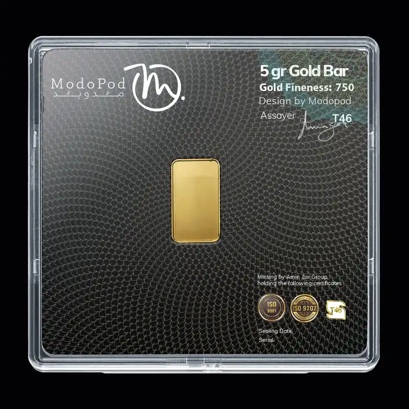 شمش طلا 18 عیار مدوپد کد SG11162