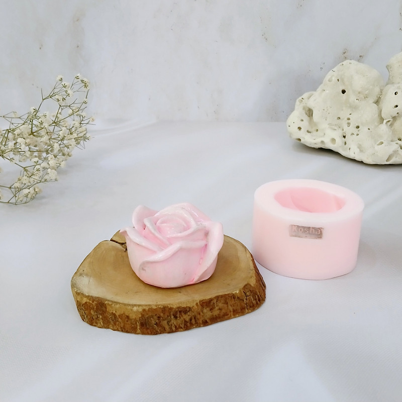 قالب شمع کوشا مدل رز سه بعدی