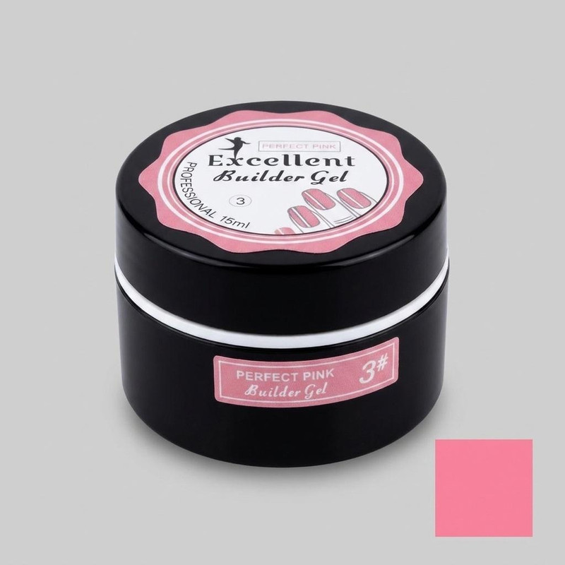 بیلدر ژل کاشت ناخن اکسلت مدل Perfect Pink حجم 15 میلی لیتر