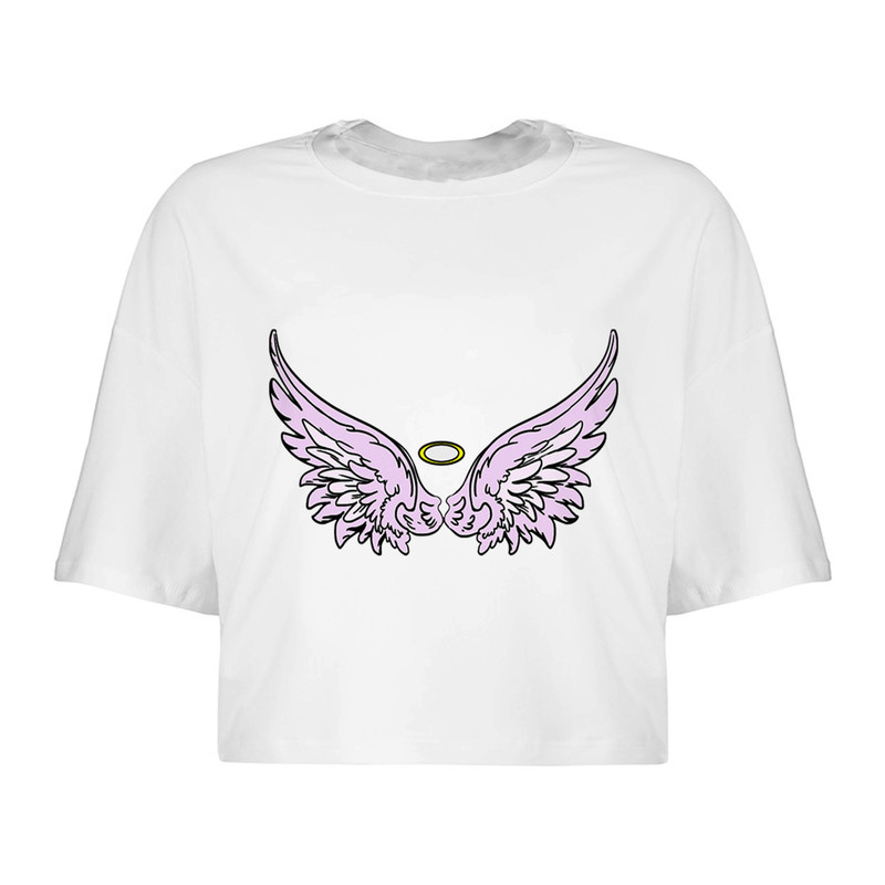 کراپ تاپ آستین کوتاه زنانه مدل فرشته کد L176 S
