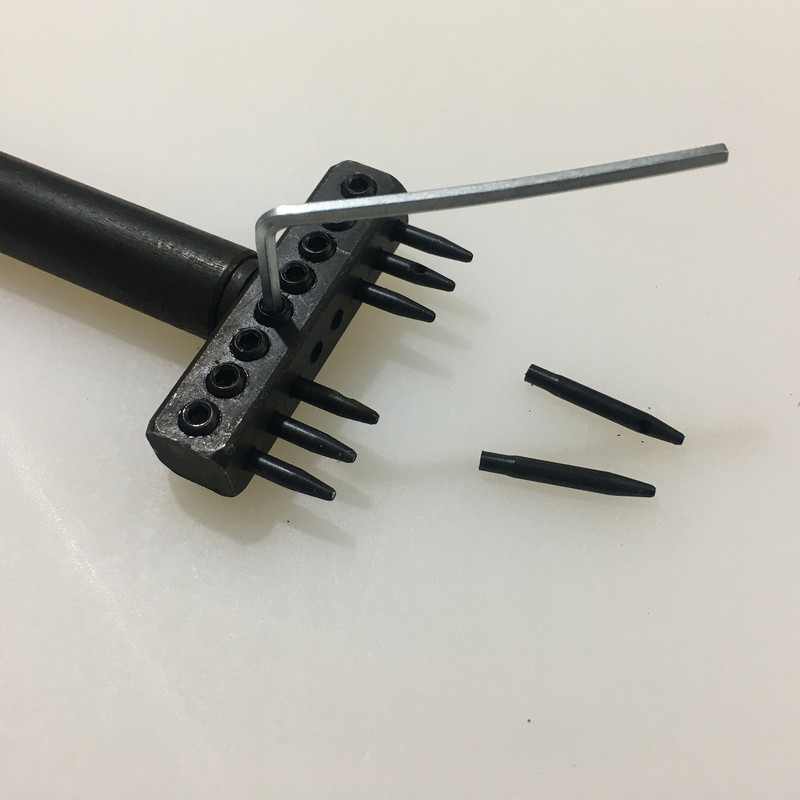 سنبه هشت سر چرم مدل T8+1 مجموعه 2 عددی