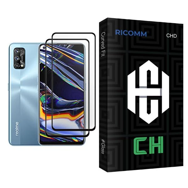 محافظ صفحه نمایش ریکام مدل CH Glass MIX002 مناسب برای گوشی موبایل ریلمی 7 Pro بسته دو عددی