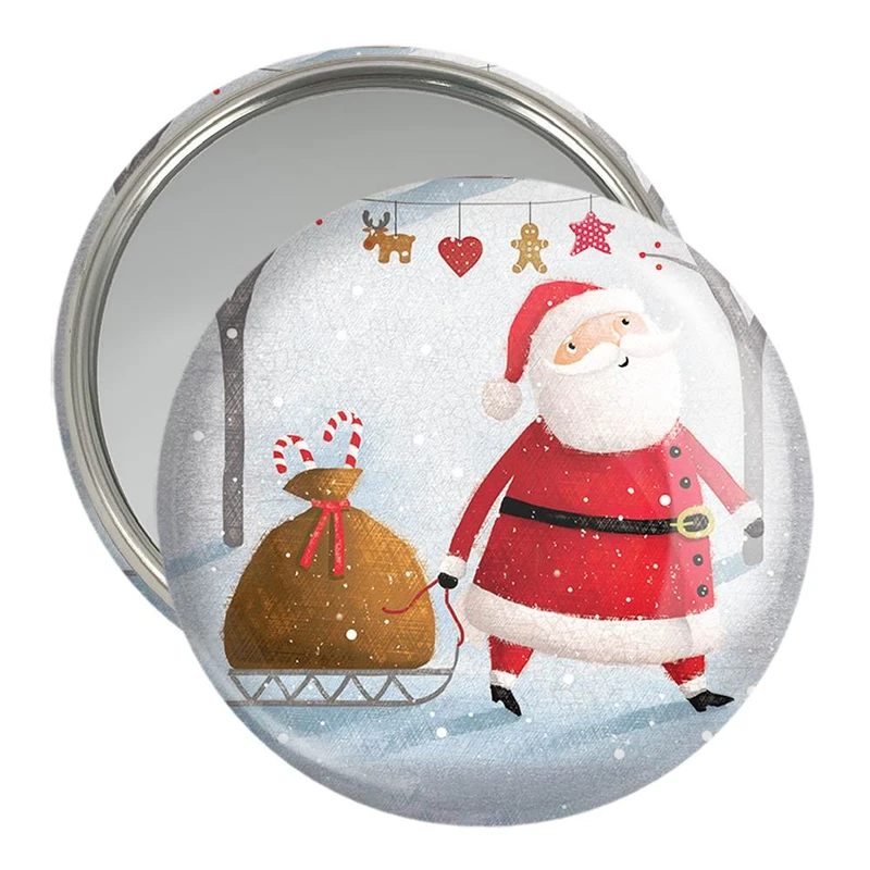 آینه جیبی خندالو مدل کریسمس Christmas  کد 22145