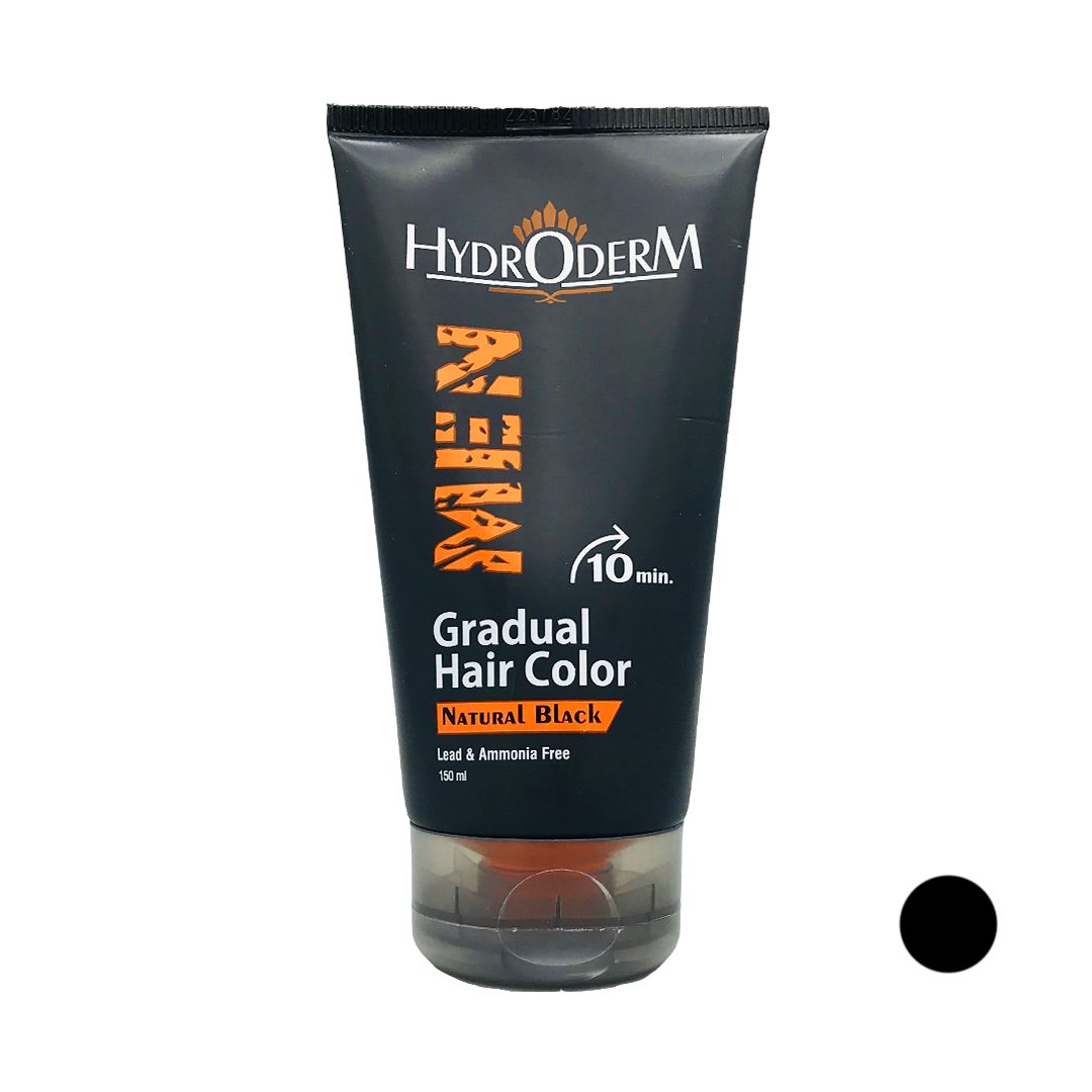 کرم رنگ مو هیدرودرم مدل Gradual حجم 150 میلی لیتر رنگ مشکی -  - 1