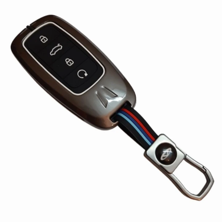 کاور سوییچ خودرو دیاموند شاپینگ مدل DS-Tiggo-8PRO-logo-metal مناسب برای چری تیگو 8 پرو