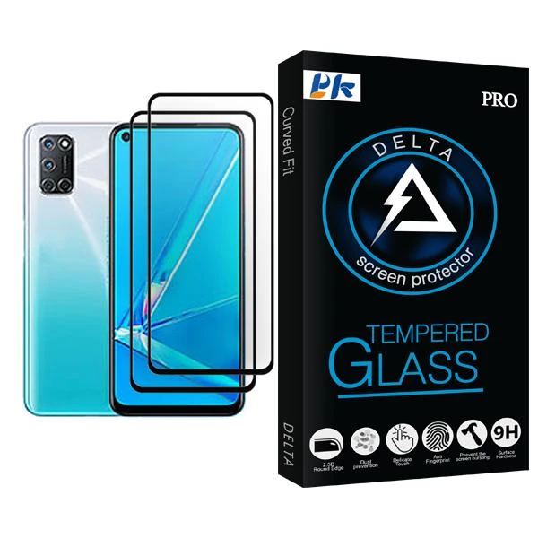 محافظ صفحه نمایش پی کی مدل Delta Glass MIX002 مناسب برای گوشی موبایل اوپو A92 بسته دو عددی