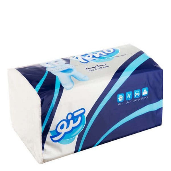 دستمال کاغذی 250 برگ تنو مدل Soft بسته 8 عددی