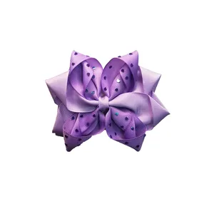 گیره مو دخترانه طرح پاپیونی نگین دار کد 03