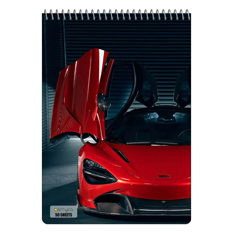 دفتر نقاشی 50 برگ سیمی کارنیکا طرح مک لارن McLaren کد 86233