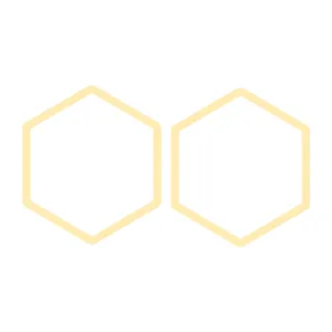 گوشواره طلا 18 عیار زنانه کرابو طرح شش ضلعی مدل Kr5249