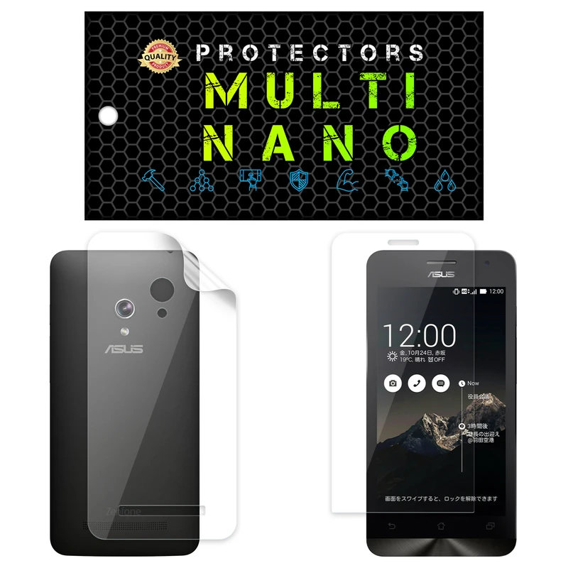 محافظ صفحه نمایش مولتی نانو مدل X-SFT مناسب برای گوشی موبایل ایسوس Zenfone 5 Lite 2014 / A502CG به همراه محافظ پشت