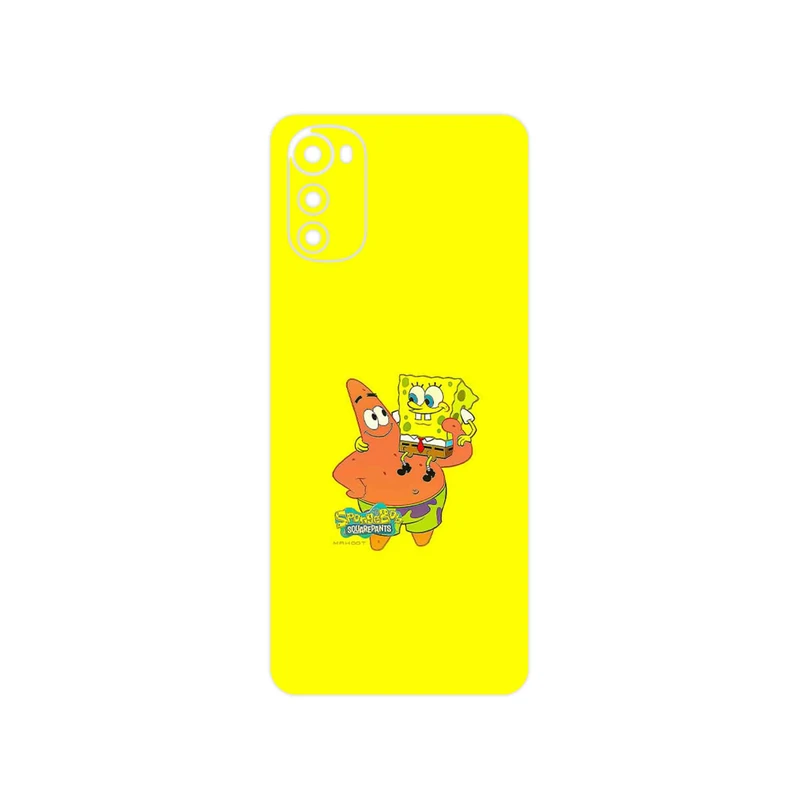 برچسب پوششی ماهوت مدل SpongeBob SquarePants مناسب برای گوشی موبایل موتورولا Moto E32s