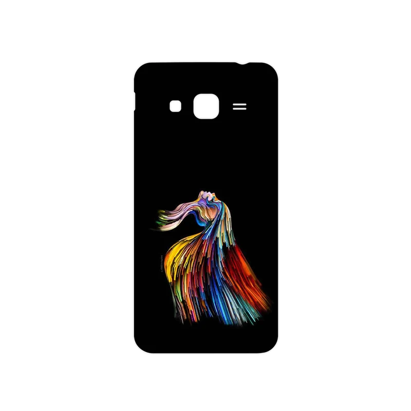 برچسب پوششی ماهوت مدل Rainbow Hair Digital Art مناسب برای گوشی موبایل سامسونگ Galaxy J3 2016