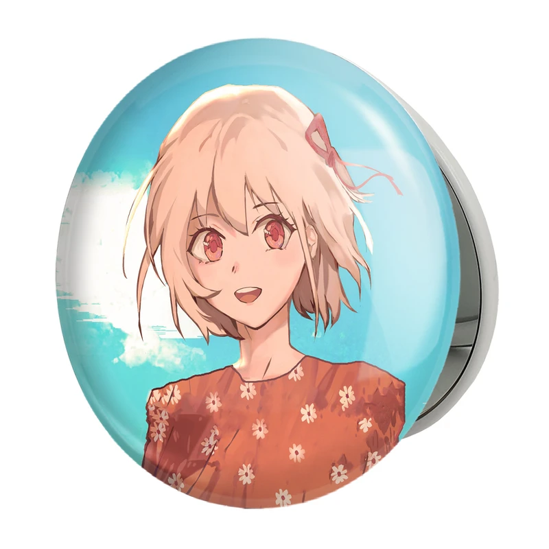 آینه جیبی خندالو طرح چیساتو انیمه لیکوریس ریکویل Lycoris Recoil مدل تاشو کد 23026 